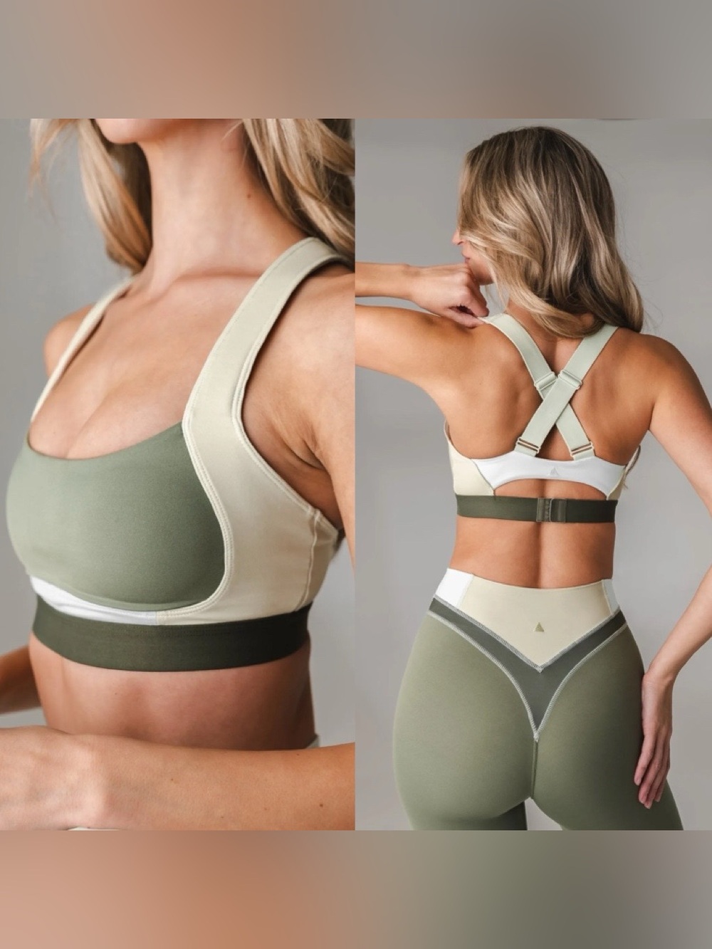 Vitality Ascend II Hue Bra Shorts Set Athletic Sz S Sea Serpent
